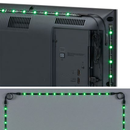 Brilo - LED RGBW prigušiva traka za TV 3m LED/2,5W/USB + daljinski upravljač