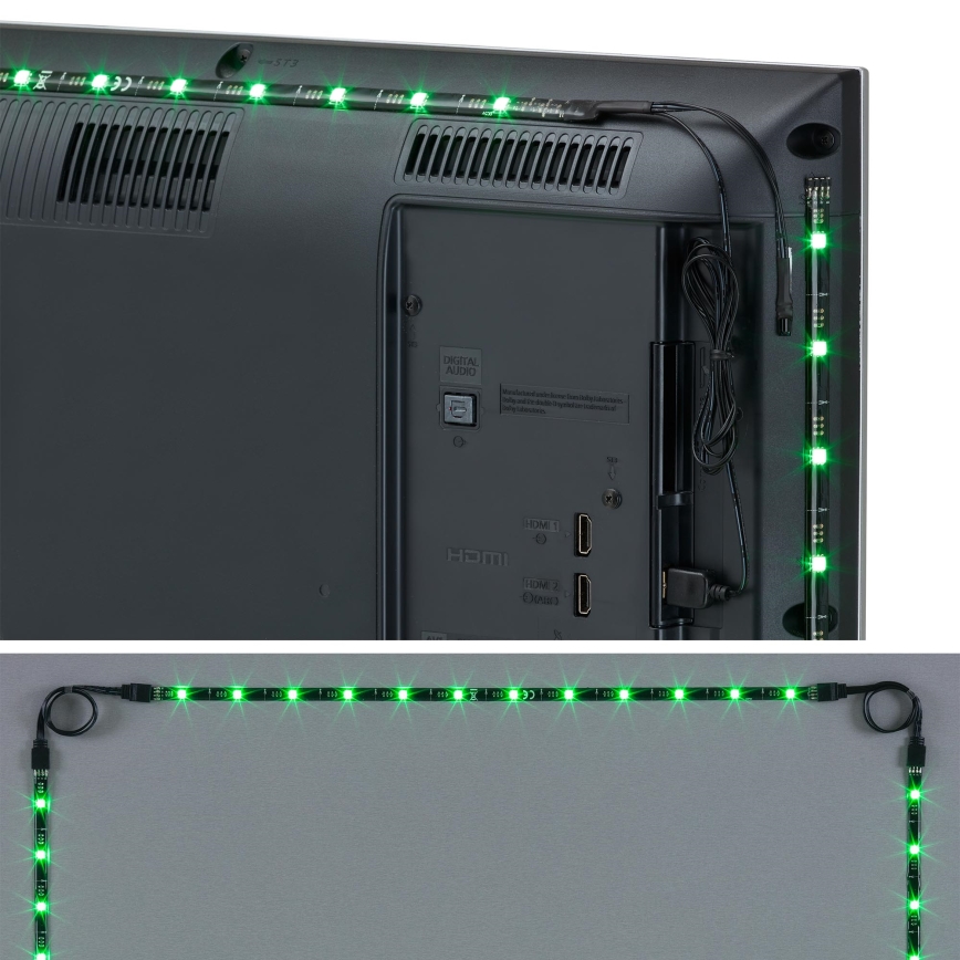 Brilo - LED RGBW prigušiva traka za TV 3m LED/2,5W/USB + daljinski upravljač