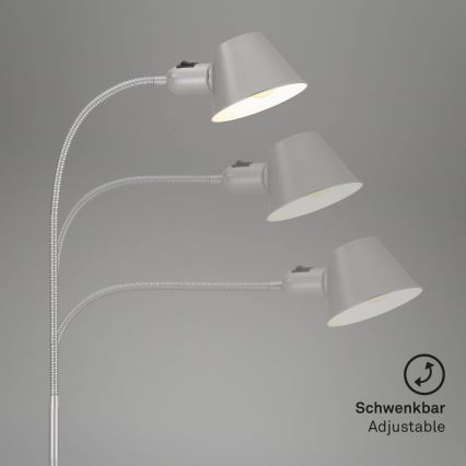 Brilo - Stona lampa 1xE27/10W/230V mat hrom