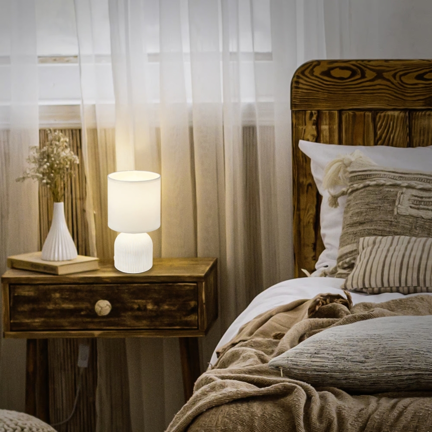 Brilo - Stona lampa INO 1xE14/10W/230V bela