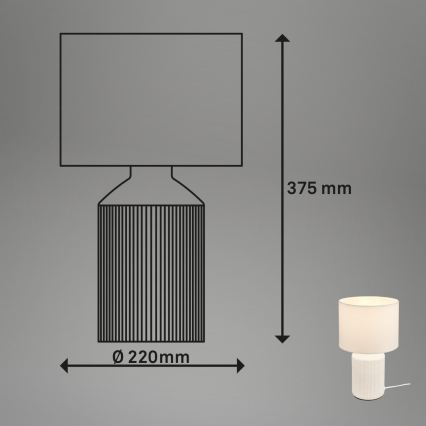 Brilo - Stona lampa INO 1xE14/10W/230V bela