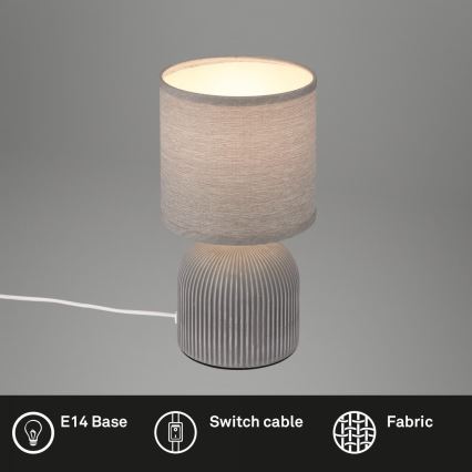 Brilo - Stona lampa INO 1xE14/10W/230V siva