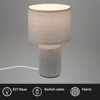 Brilo - Stona lampa INO 1xE14/10W/230V siva