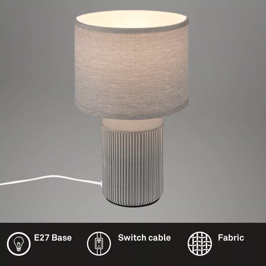 Brilo - Stona lampa INO 1xE14/10W/230V siva