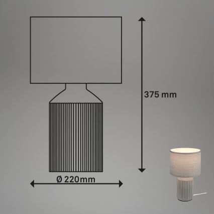 Brilo - Stona lampa INO 1xE14/10W/230V siva