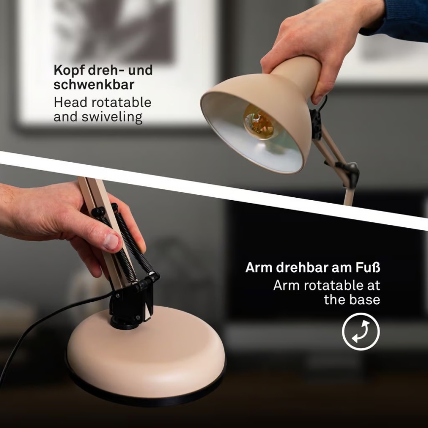 Brilo - Stona lampa PIXA 1xE14/25W/230V bež