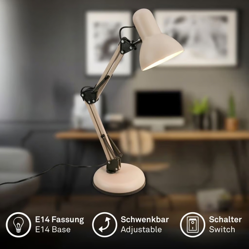 Brilo - Stona lampa PIXA 1xE14/25W/230V bež