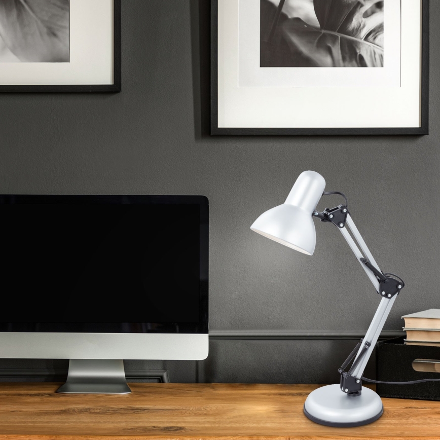 Brilo - Stona lampa PIXA 1xE14/25W/230V srebrna