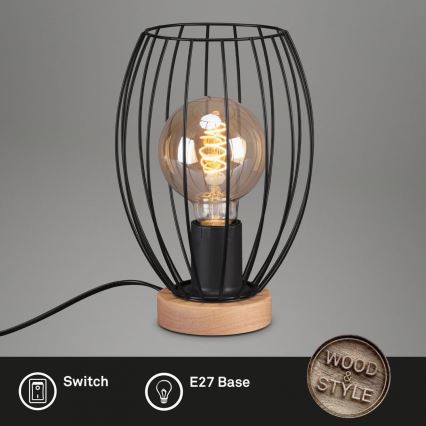 Brilo - Stona lampa WAKTU 1xE27/25W/230V kaučukovo drvo