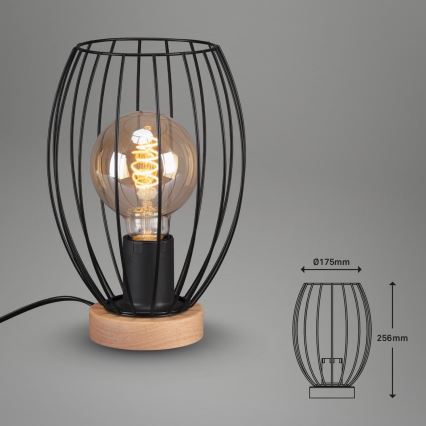 Brilo - Stona lampa WAKTU 1xE27/25W/230V kaučukovo drvo