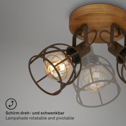 Brilo - VINTAGE spot svetiljka 3xE27/25W/230V