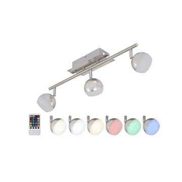 Briloner 2040-032 - LED RGB prigušiva spot svetiljka 3xLED/3,3W/230V + daljinski upravljač