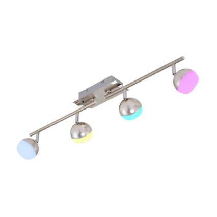 Briloner 2040-042 - LED RGB prigušiva ugradna spot svetiljka BAFFLE 4xLED/3,3W/230V + daljinski upravljač