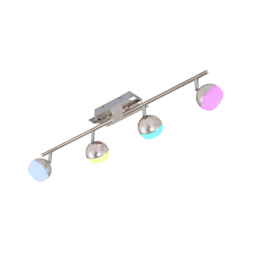 Briloner 2040-042 - LED RGB prigušiva ugradna spot svetiljka BAFFLE 4xLED/3,3W/230V + daljinski upravljač