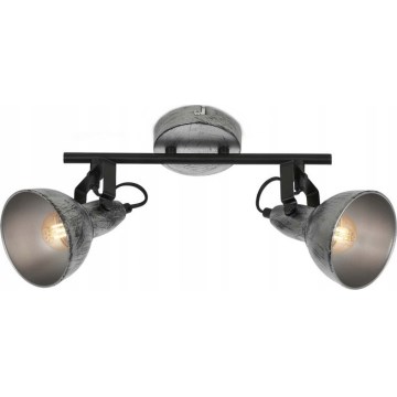 Briloner 2049-024 - Spot svetlo RETRO 2xE14/40W/230V sivo