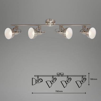 Briloner 2049-042 - Spot svetiljka 4xE14/40W/230V srebrna