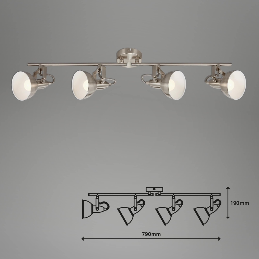 Briloner 2049-042 - Spot svetiljka 4xE14/40W/230V srebrna