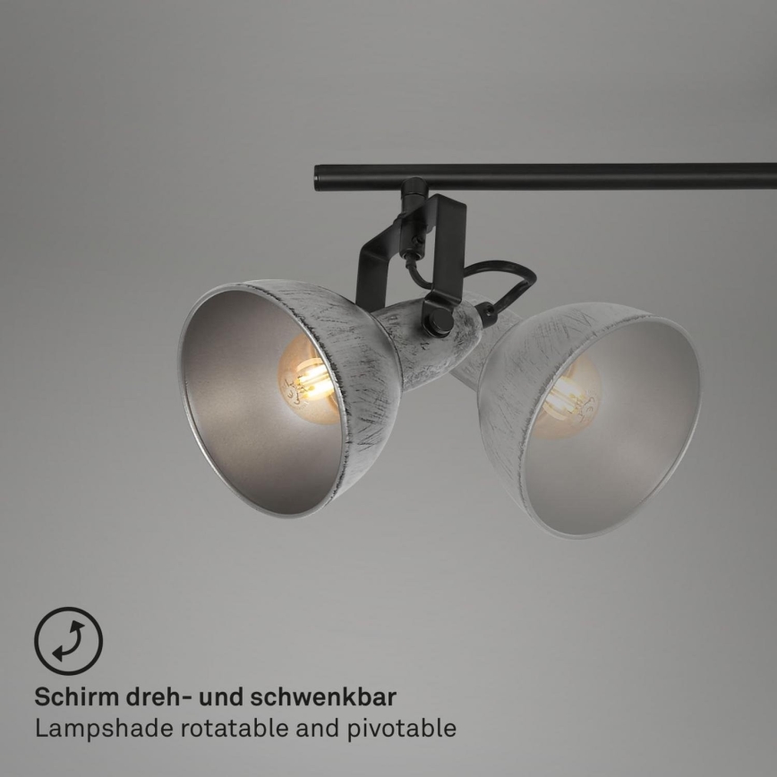 Briloner 2049-044 - RETRO spot svetlo 4xE14/40W/230V, sivo