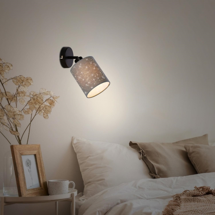 Briloner 2078-014 - Zidno spot svetlo SPOTLIGHT 1xE27/25W/230V sivo/crno