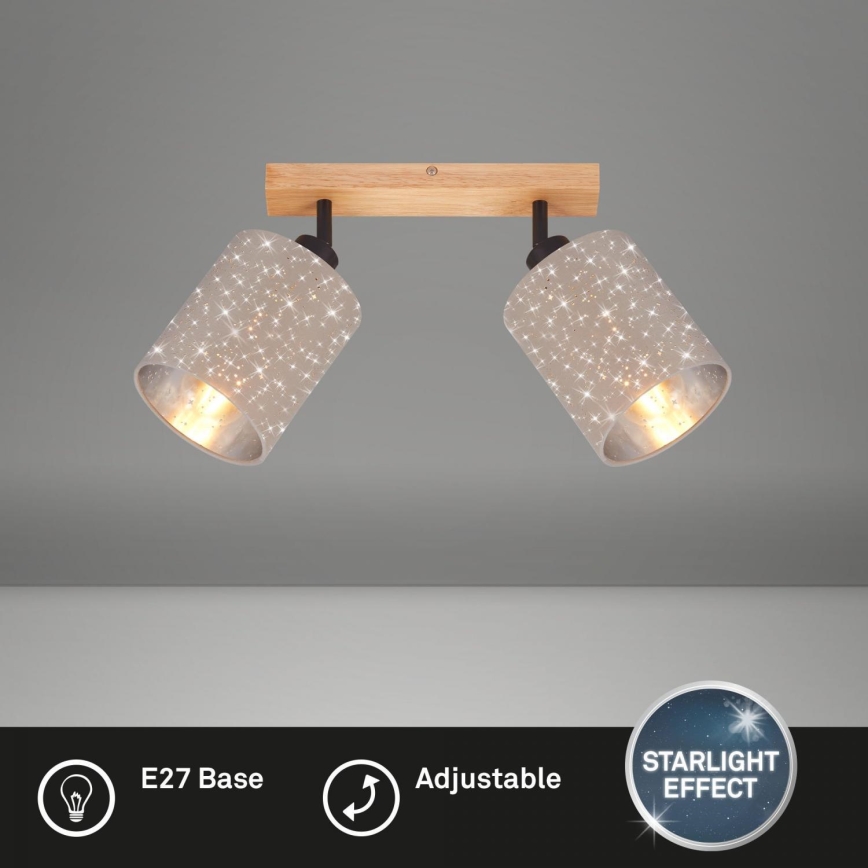 Briloner 2078-021 - Reflektorsko svetlo SPOTLIGHT 2xE27/25W/230V bež