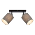 Briloner 2078-024 - Spot svetiljka SPOTLIGHT 2xE27/25W/230V siva/crna