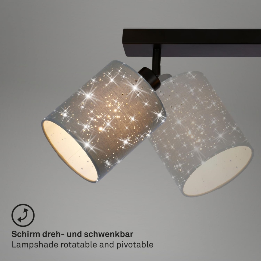 Briloner 2078-034 - Spot svetiljka SPOTLIGHT 3xE27/25W/230V siva/crna