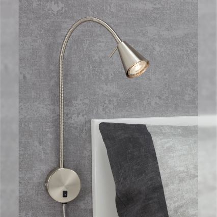 Briloner 2082-012 - LED fleksibilna zidna lampa COMFORT LIGHT 1xGU10/5W/230V mat hrom