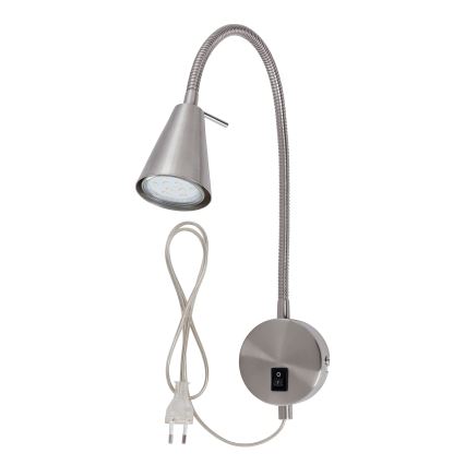 Briloner 2082-012 - LED fleksibilna zidna lampa COMFORT LIGHT 1xGU10/5W/230V mat hrom