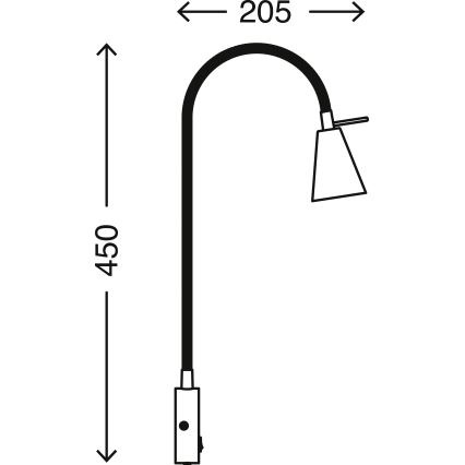 Briloner 2082-012 - LED fleksibilna zidna lampa COMFORT LIGHT 1xGU10/5W/230V mat hrom