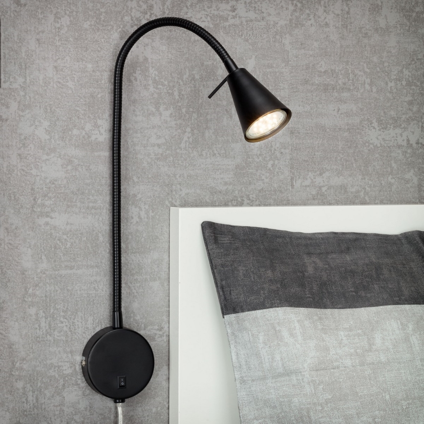 Briloner 2082-015 - LED savitljiva zidna lampa COMFORT LIGHT 1xGU10/5W/230V crna