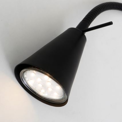 Briloner 2082-015 - LED savitljiva zidna lampa COMFORT LIGHT 1xGU10/5W/230V crna