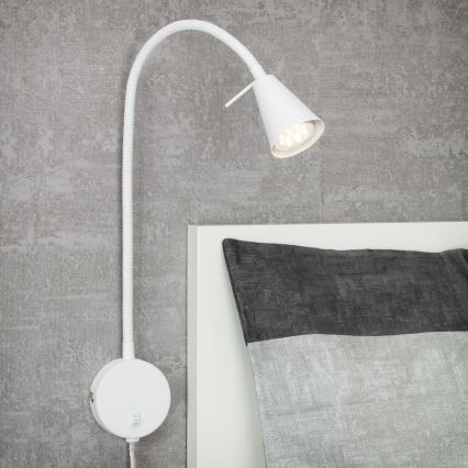 Briloner 2082-016 - LED fleksibilna zidna lampa COMFORT LIGHT 1xGU10/5W/230V bela