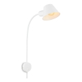 Briloner 2089-016 - Fleksibilna zidna lampa BRELLO 1xE27/10W/230V bela
