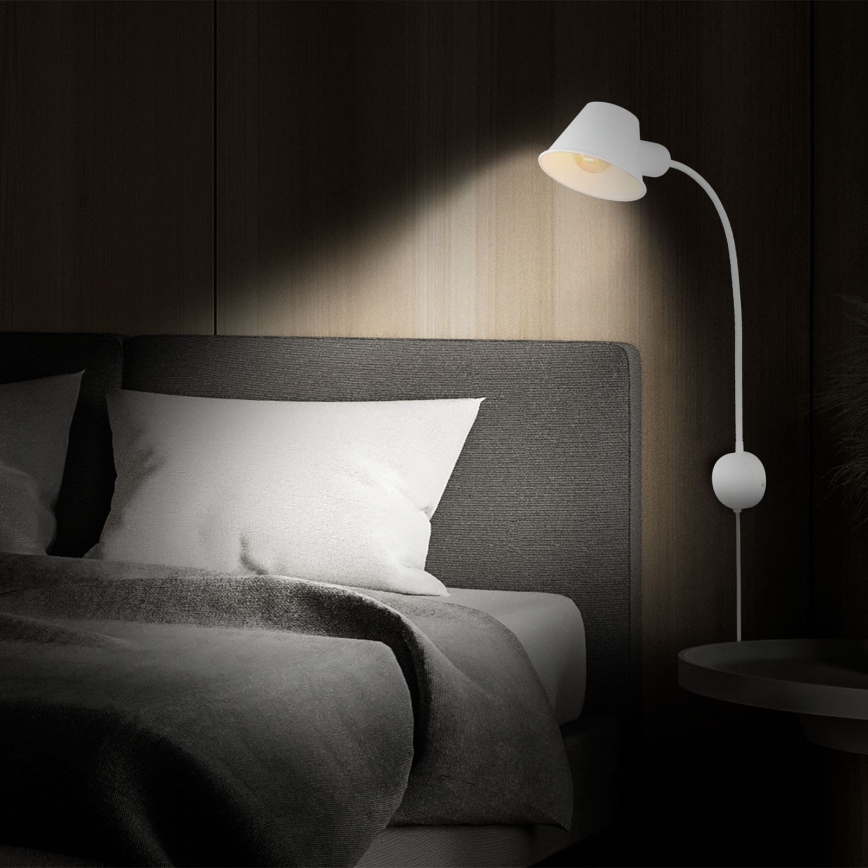 Briloner 2089-016 - Fleksibilna zidna lampa BRELLO 1xE27/10W/230V bela