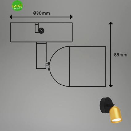 Briloner 2145-017 - Zidna spot svetiljka 1xGU10/9W/230V