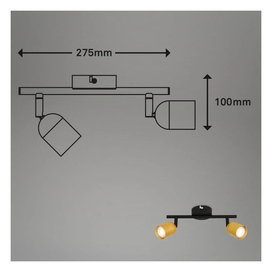 Briloner 2145-027 - Spot svetiljka 2xGU10/9W/230V