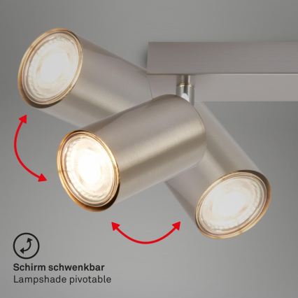 Briloner 2172-022 - Spot svetiljka SPOT 2xGU10/9W/230V matni hrom