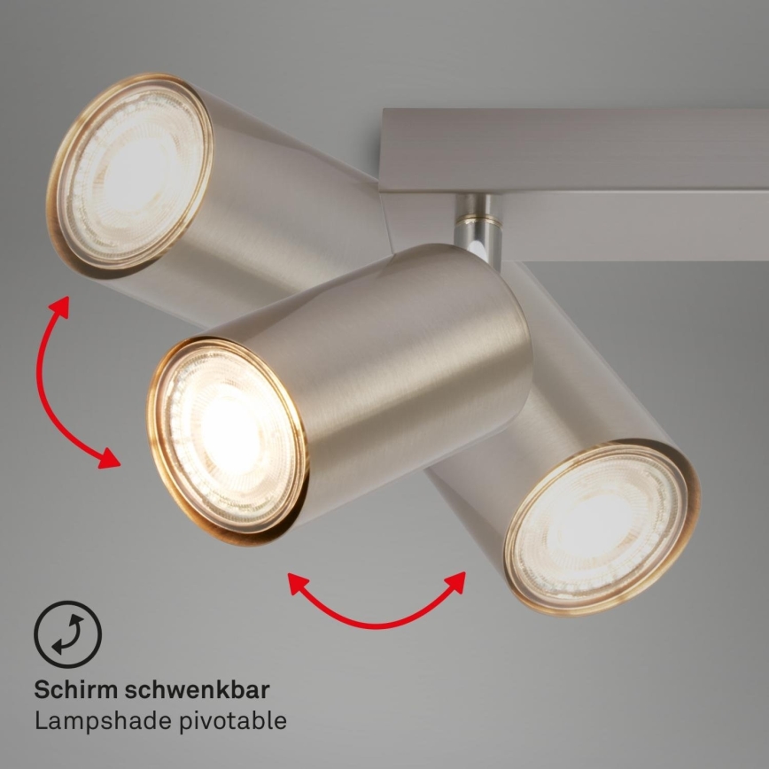 Briloner 2172-022 - Spot svetiljka SPOT 2xGU10/9W/230V matni hrom