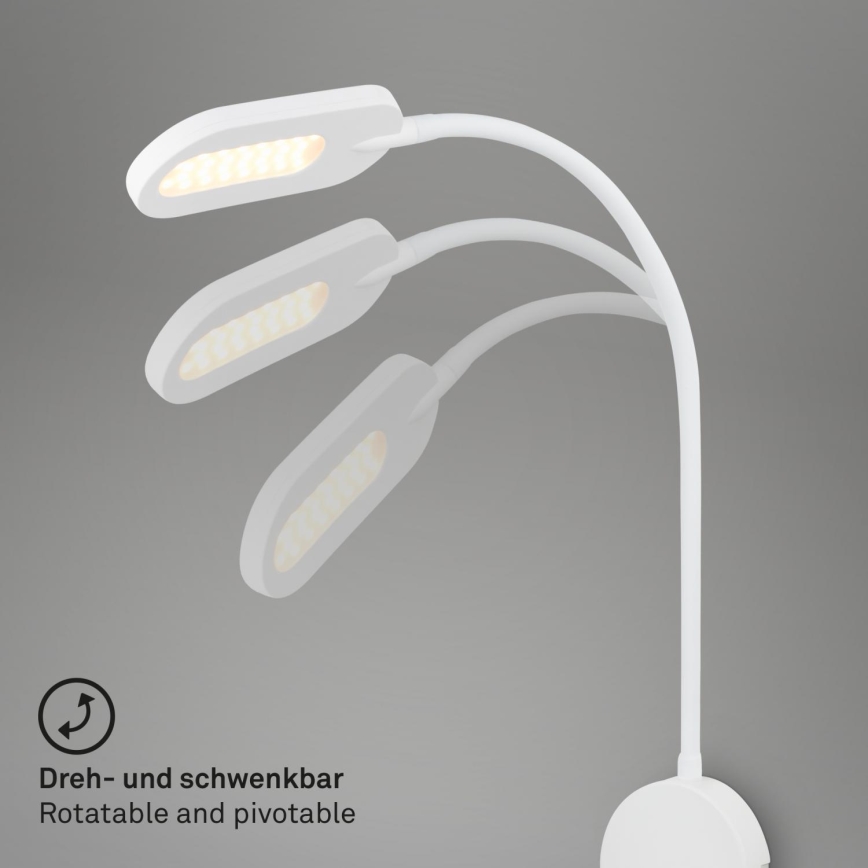 Briloner 2177016 - LED prigušiva fleksibilna zidna lampa LED/6W/230V bela