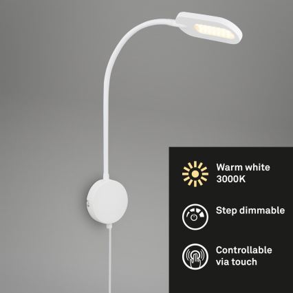Briloner 2177016 - LED prigušiva fleksibilna zidna lampa LED/6W/230V bela