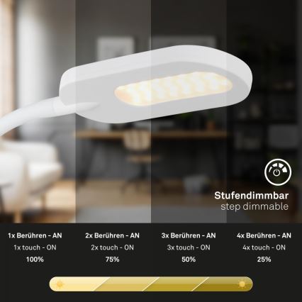 Briloner 2177016 - LED prigušiva fleksibilna zidna lampa LED/6W/230V bela
