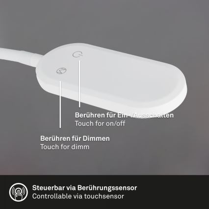 Briloner 2177016 - LED prigušiva fleksibilna zidna lampa LED/6W/230V bela