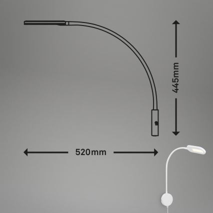 Briloner 2177016 - LED prigušiva fleksibilna zidna lampa LED/6W/230V bela