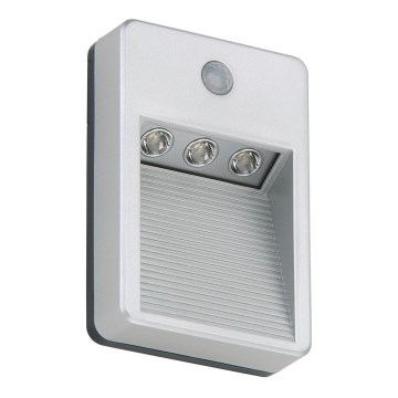 Briloner 2278-031 - LED Spoljno svetlo za stepenište sa senzorom 3xLED/0,06W/3xAAA IP54