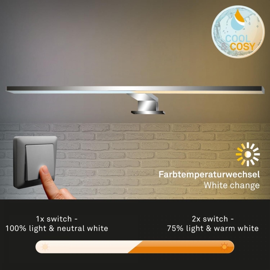 Briloner 2299-018 - LED prigušiva rasveta za ogledala u kupatilu COOL&COSY LED/8W/230V 2700/4000K IP44