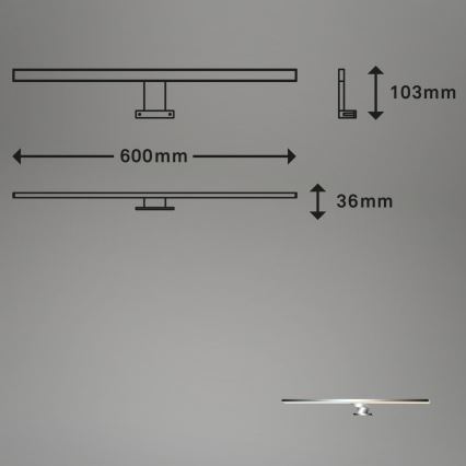 Briloner 2299-018 - LED prigušiva rasveta za ogledala u kupatilu COOL&COSY LED/8W/230V 2700/4000K IP44