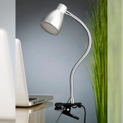 Briloner 2615-014P - LED lampa sa klipsom GRIP LED/2,5W/230V srebrna