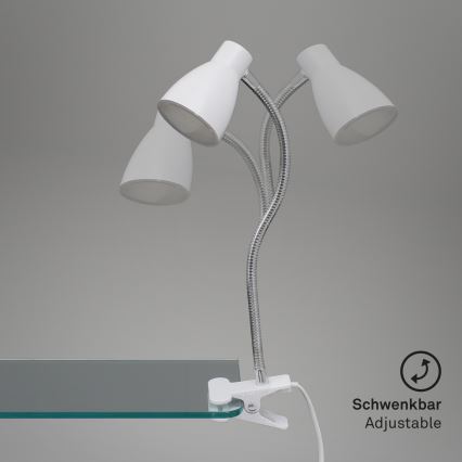 Briloner 2615-016P - LED lampa sa stezaljkom GRIP LED/2,5W/230V bela