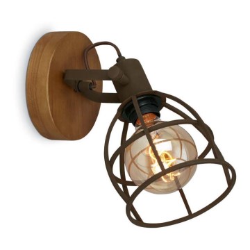 Briloner 2670-014 - Zidno spot svetlo RETRO 1xE27/25W/230V braon