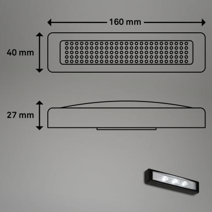 Briloner 2689-035 - LED dodirna orijentaciona svetiljka LERO LED/0,18W/3xAAA crna